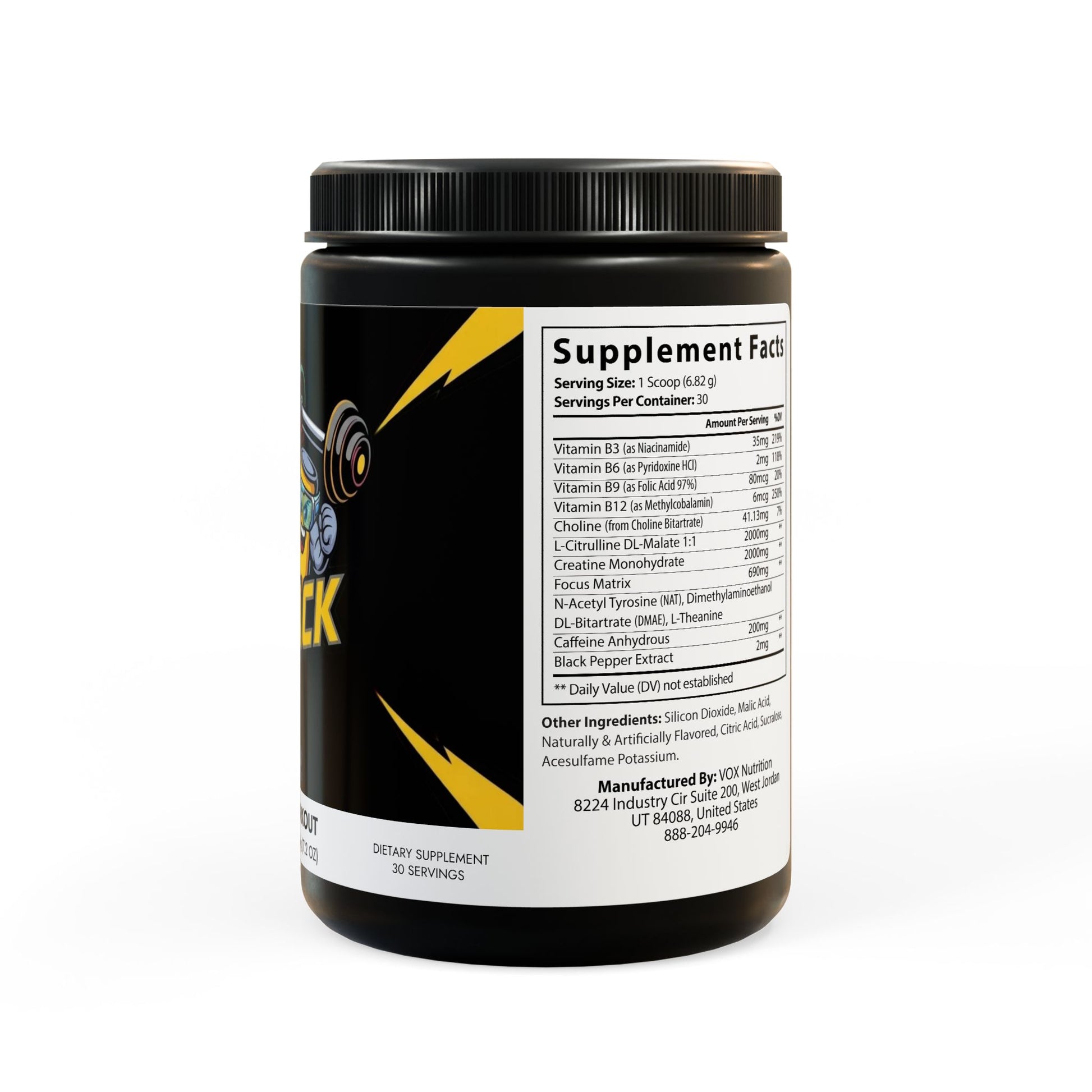 Pre-Workout Supplement, Fruit Punch (204g, 7.1oz)