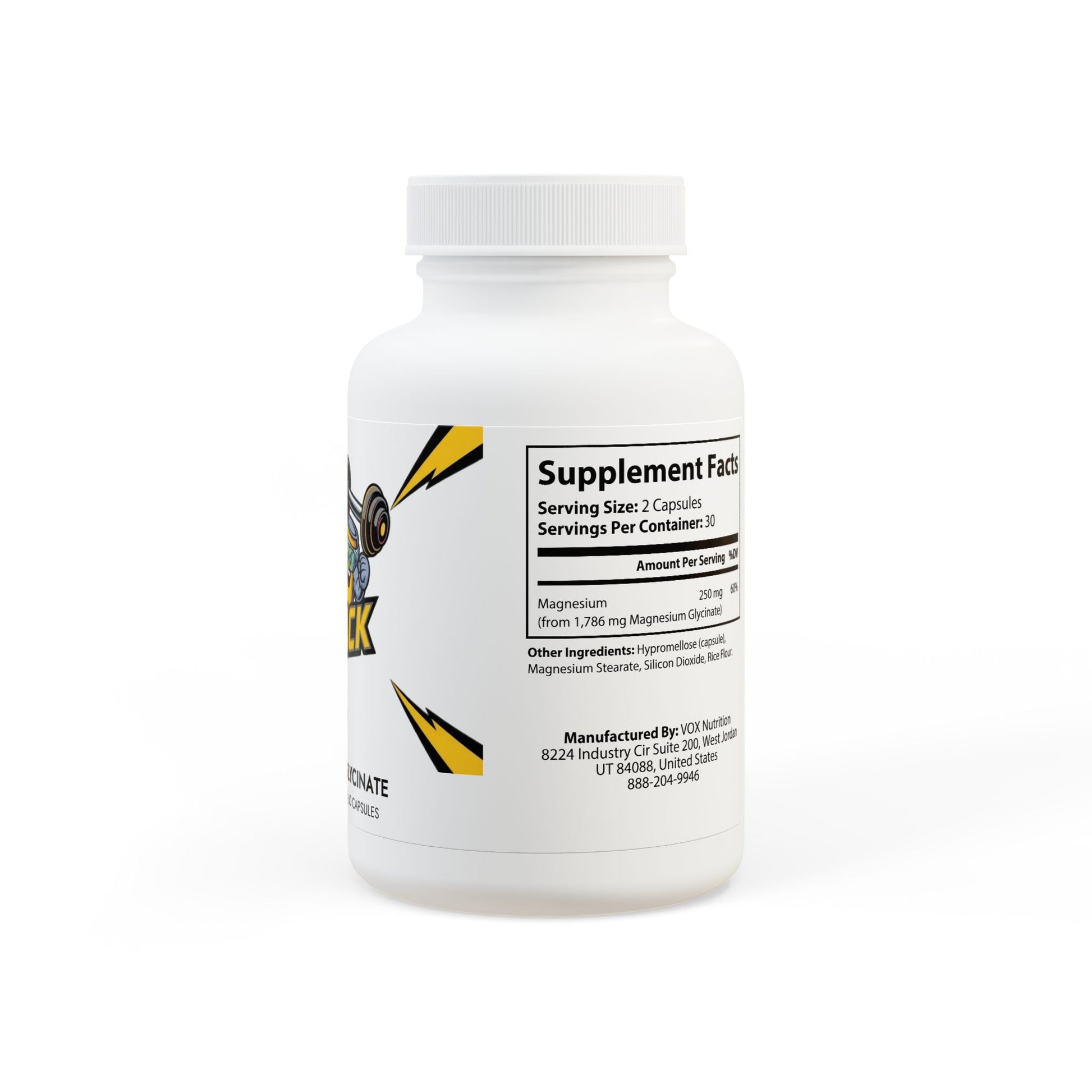 Magnesium Glycinate Supplement (60 Capsules)