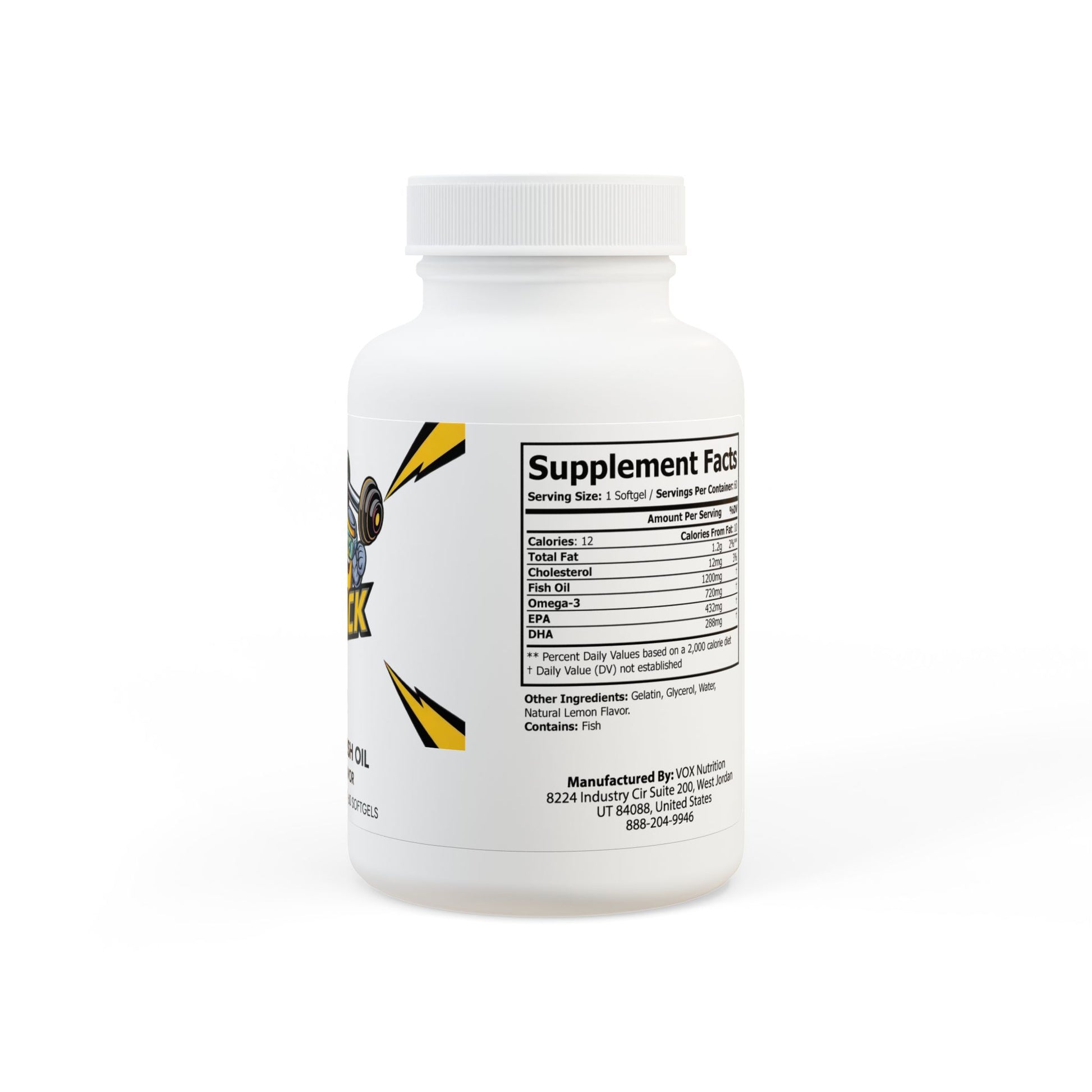 Omega 3 Fish Oil Supplement (60 Softgels)